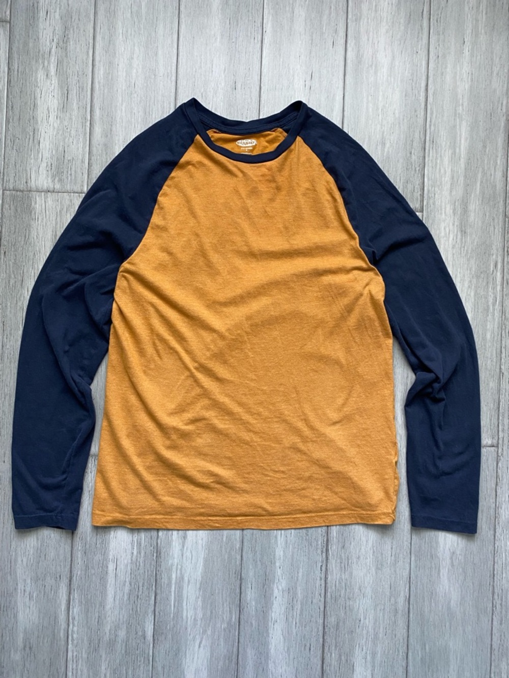 Old Navy Womens Long Sleeve Shirt Navy & Yellow S